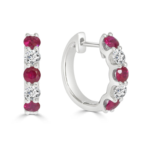 Ruby and Diamond Earrings