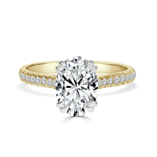 Lab Grown Oval Cut Diamond Engagement Ring image 0