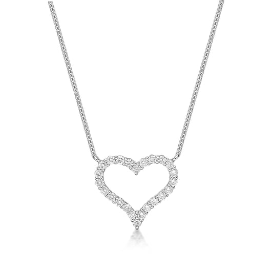 Round Brilliant Cut Heart Shape Necklace image 0