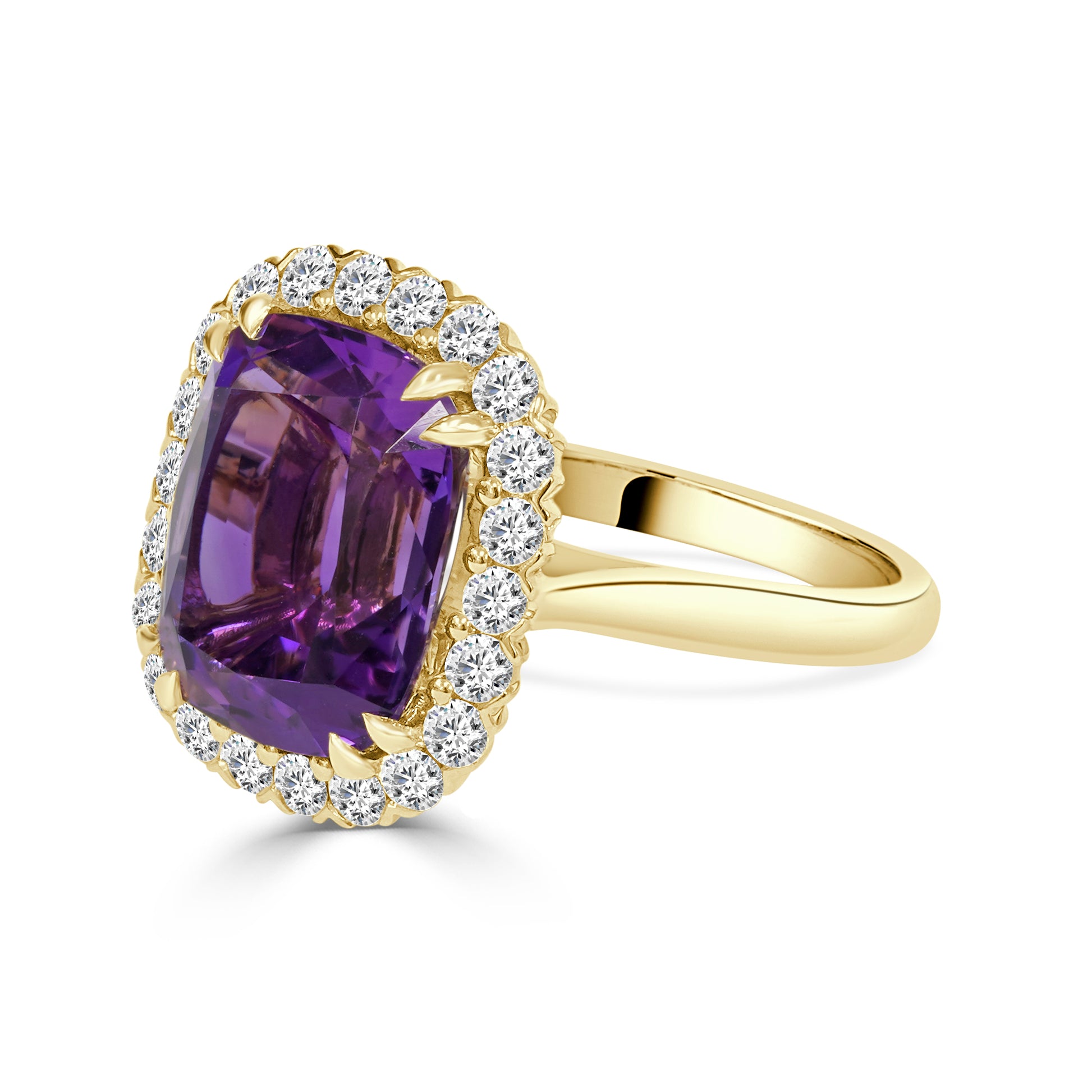 Amethyst and Diamond Dress Ring image 1