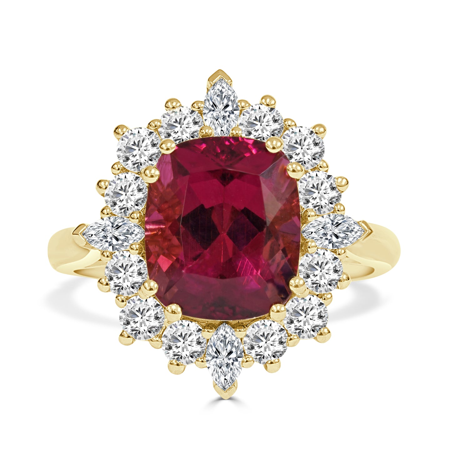 Rubellite and Diamond Dress Ring image 0