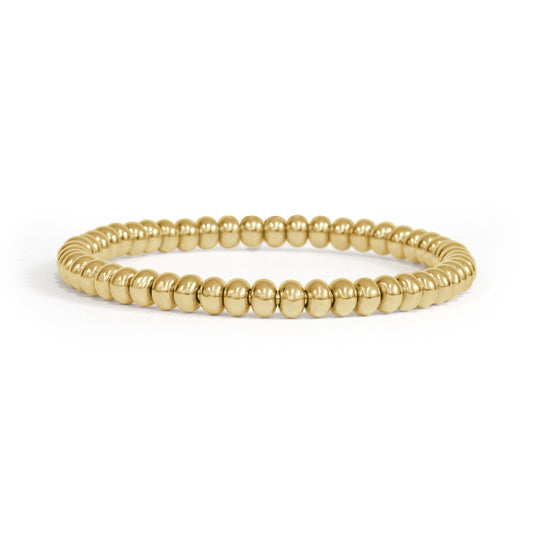 18K Yellow Gold Round Stretch Bracelet