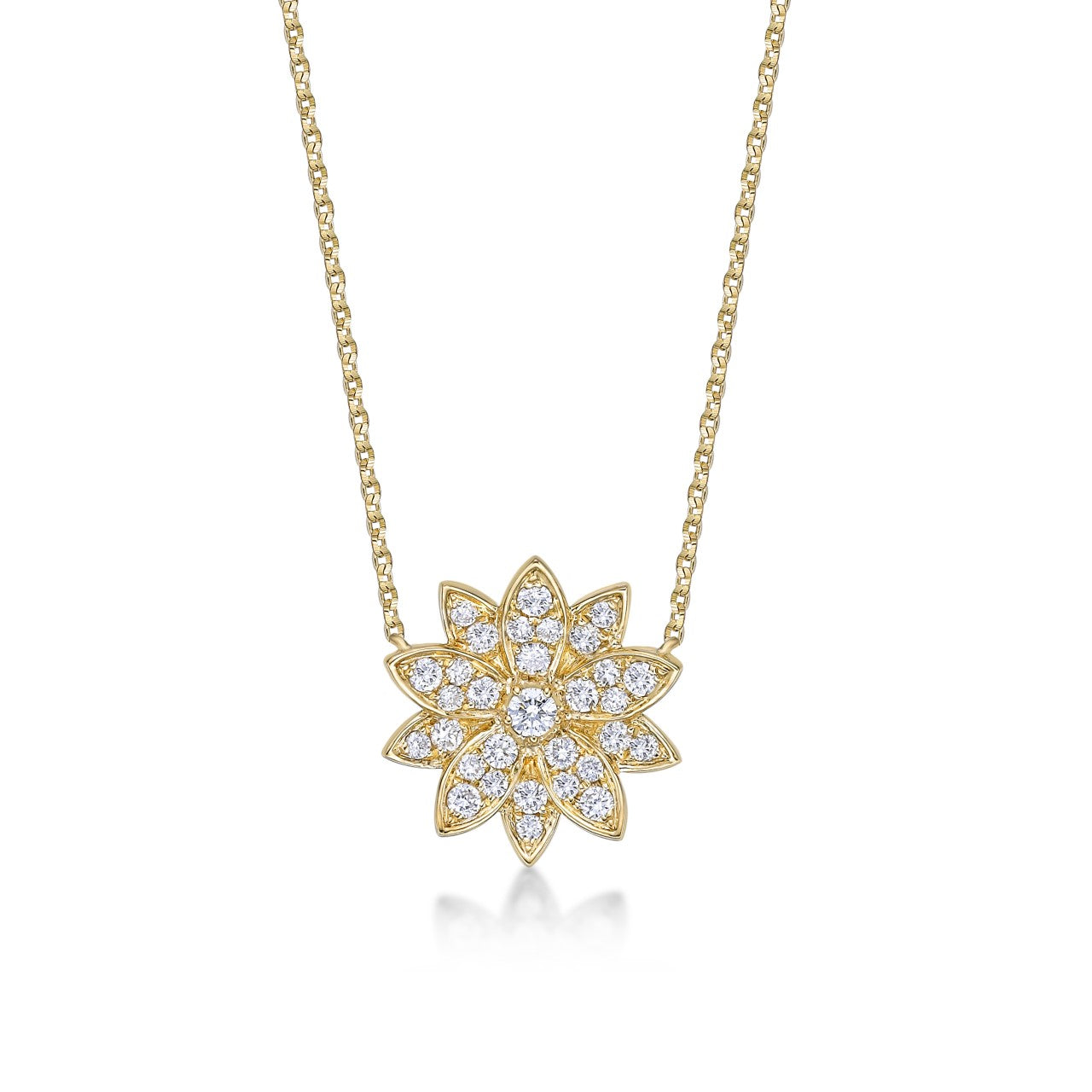 Round Brilliant Cut Diamond Flower Pendant image 0