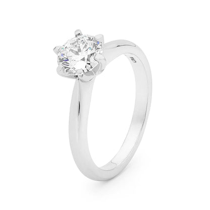 18k 0.50 Ct Round Brilliant Cut Diamond Solitaire image 1