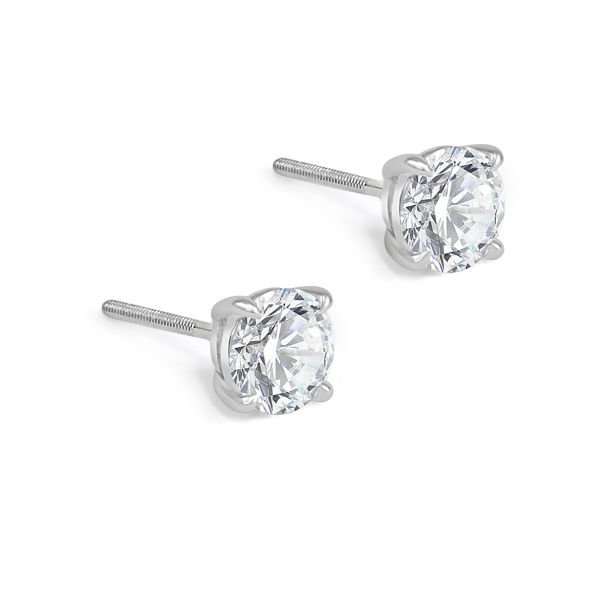 Diamond stud earrings