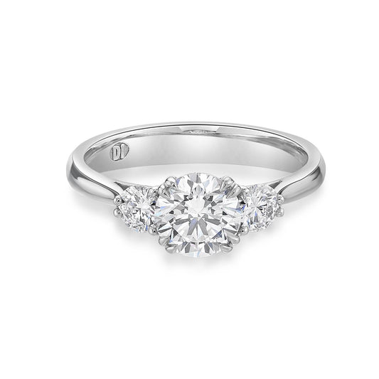 Pallas - Round Brilliant Cut Diamond Trilogy Engagement Ring image 0