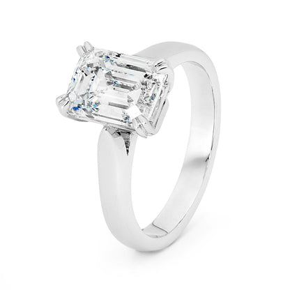 Celine - Emerald Cut Diamond engagement Ring image 1