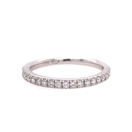 18K Round Brilliant Cut Diamond Claw Wedding Ring image 0
