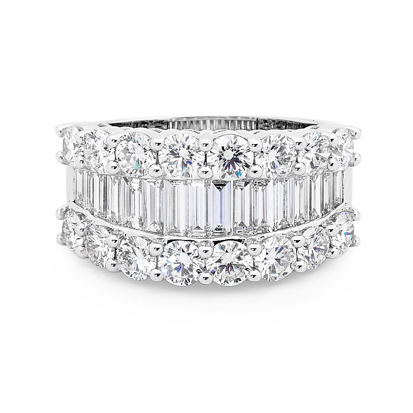 Baguette Cut Diamond Dress Ring image 0