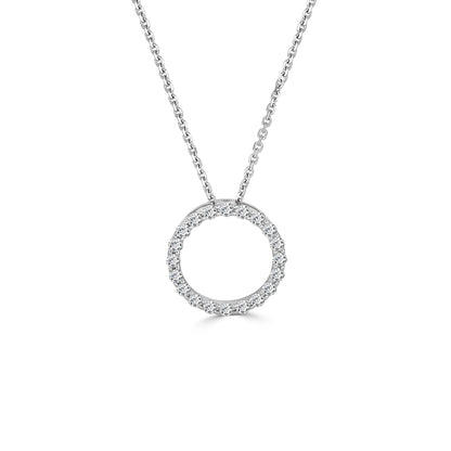 Round Brilliant Cut Diamond Circle Pendant image 0