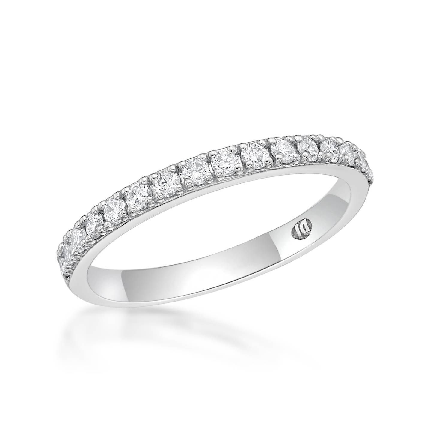 Selena - Round Brilliant Cut Diamond Band image 1