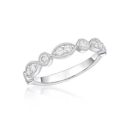 Juliet - Round Brilliant Cut Diamond Band Ring image 1