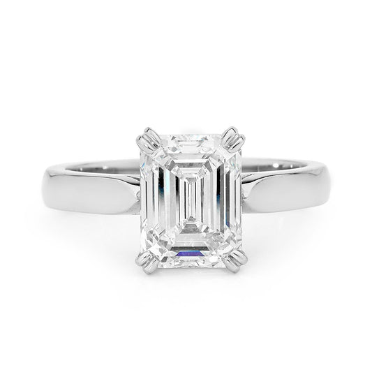 Celine - Emerald Cut Diamond engagement Ring image 0