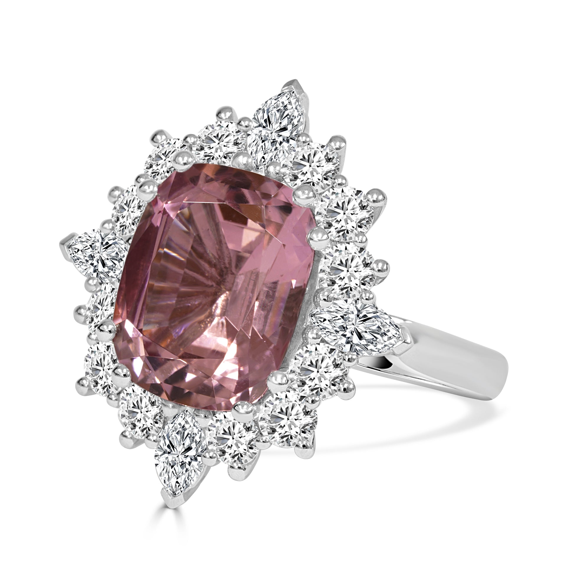 Pink Tourmaline and Diamond Dress Ring image 1
