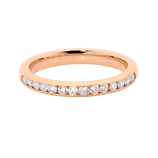 Channel set diamond high dome band image 0