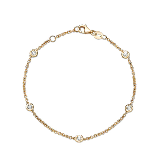 Bezel Set Diamond Bracelet image 0