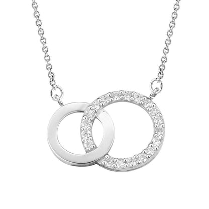 14k 0.38 Carat Looped Circle Necklet image 0