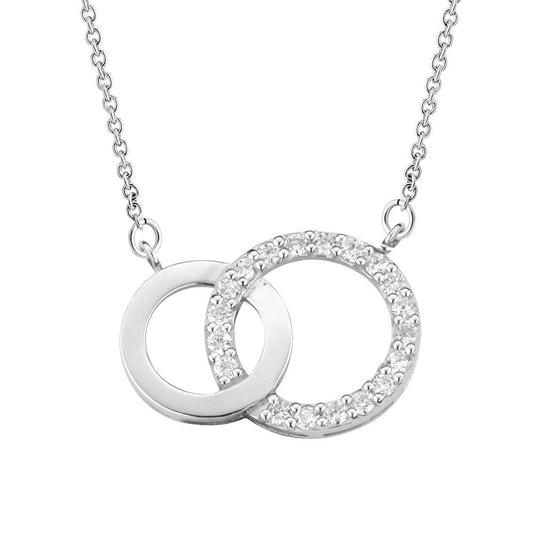 14k 0.38 Carat Looped Circle Necklet image 0