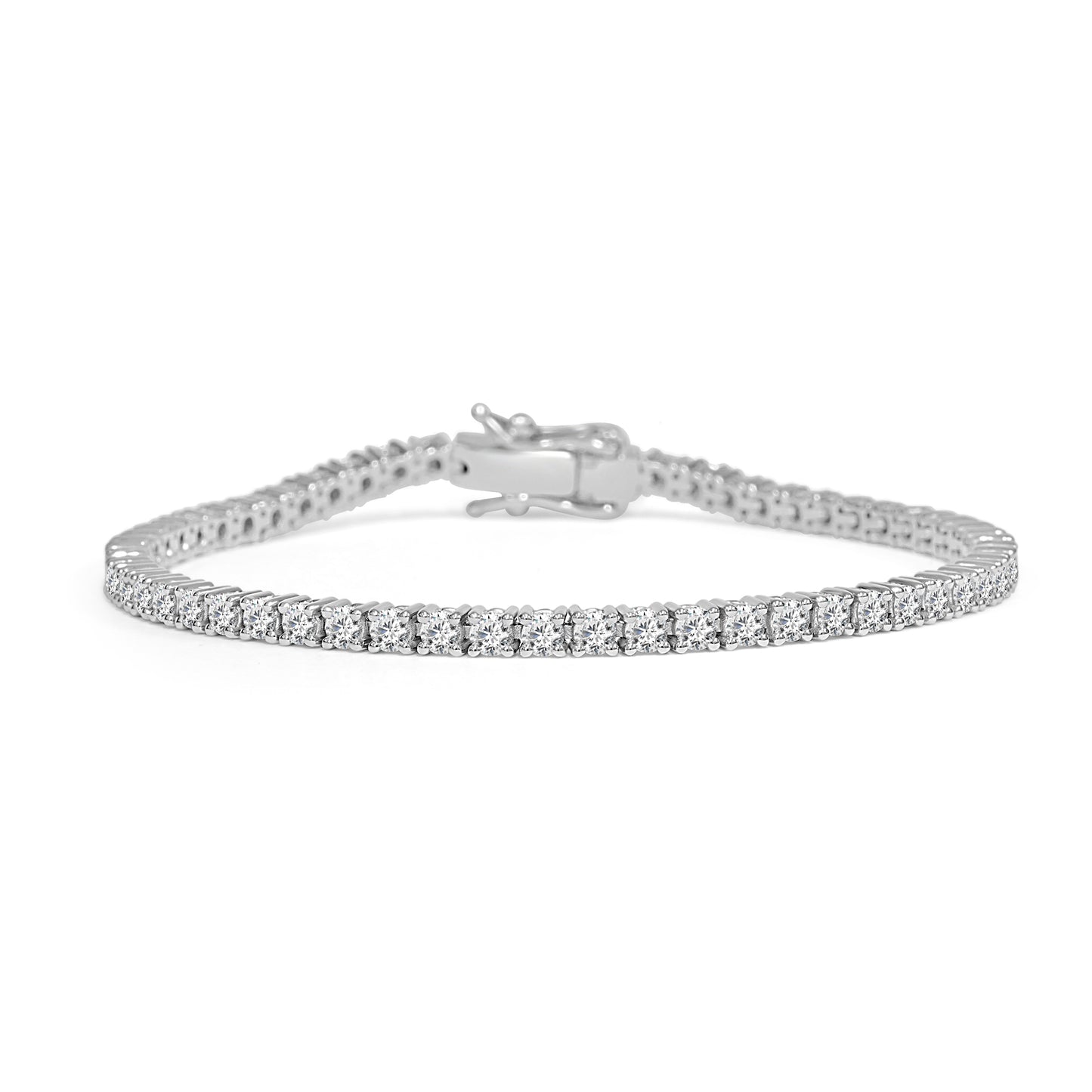 9 Carat White Gold Tennis Bracelet