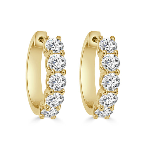 Lab Grown Diamond Hoop Earrings