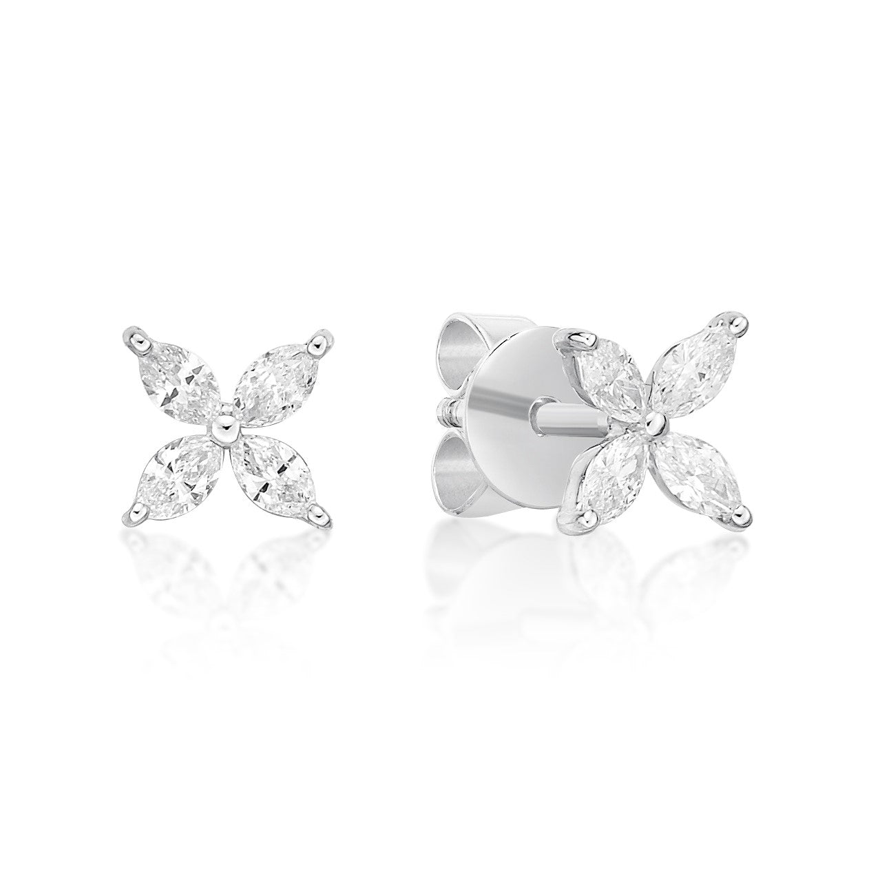 Marquise Cut Diamond Studs image 0