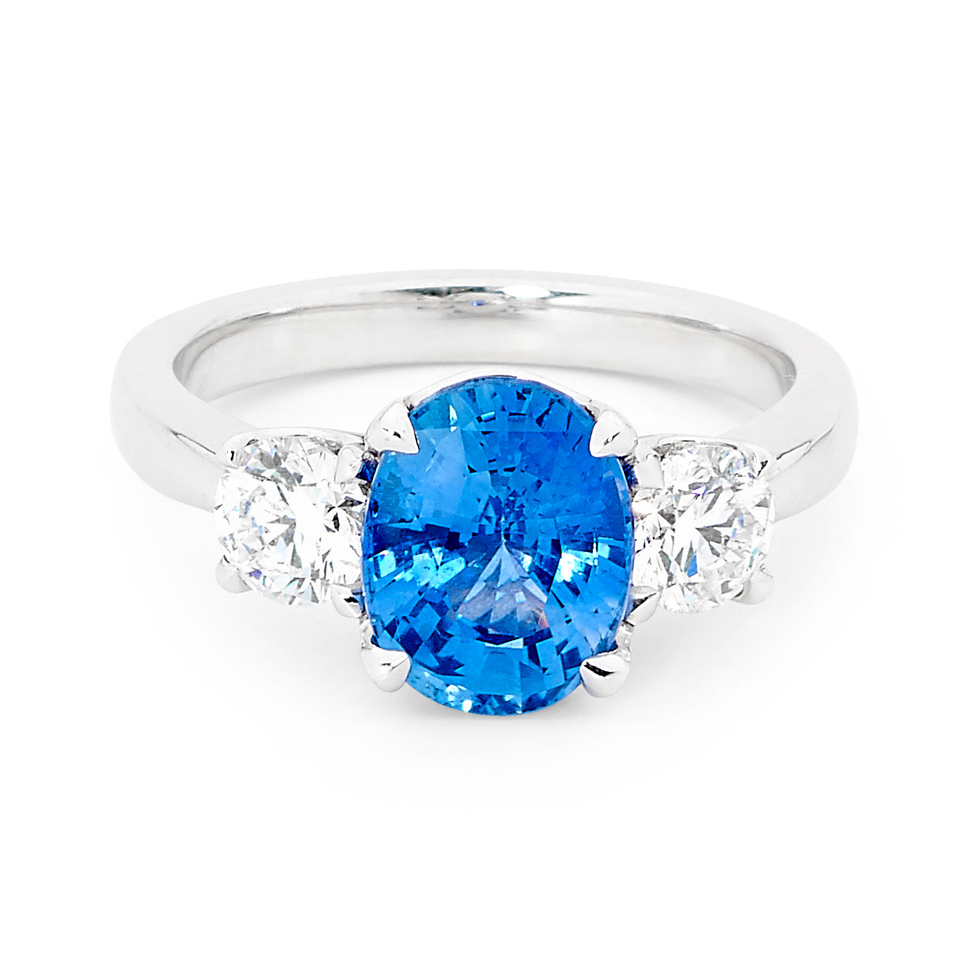 Ceylon Sapphire Trilogy Ring image 0