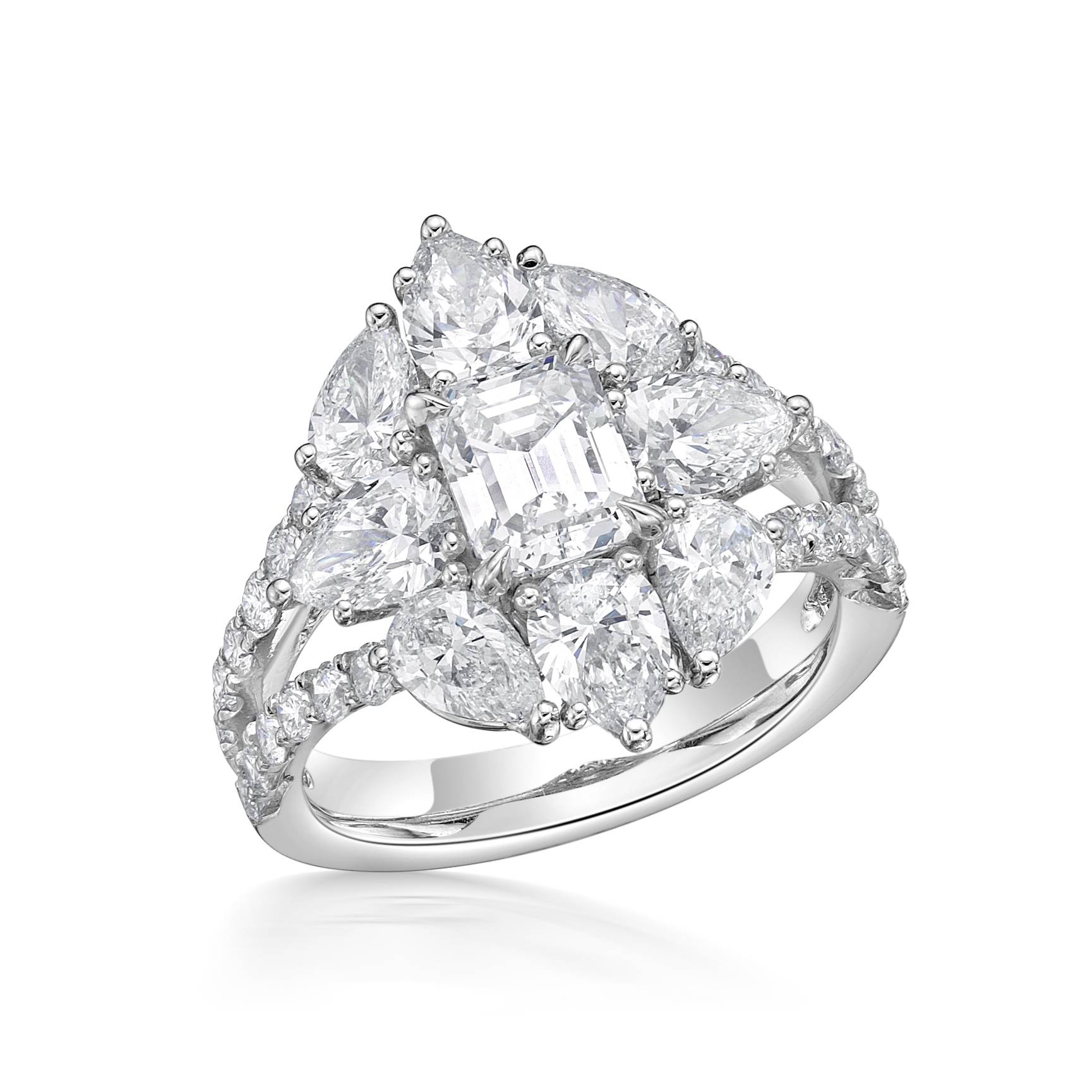 Emerald Cut Diamond Engagement Ring image 1