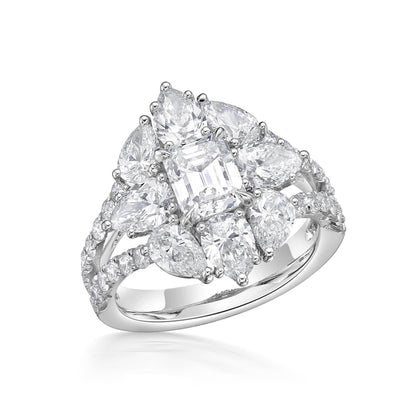 Emerald Cut Diamond Engagement Ring image 1