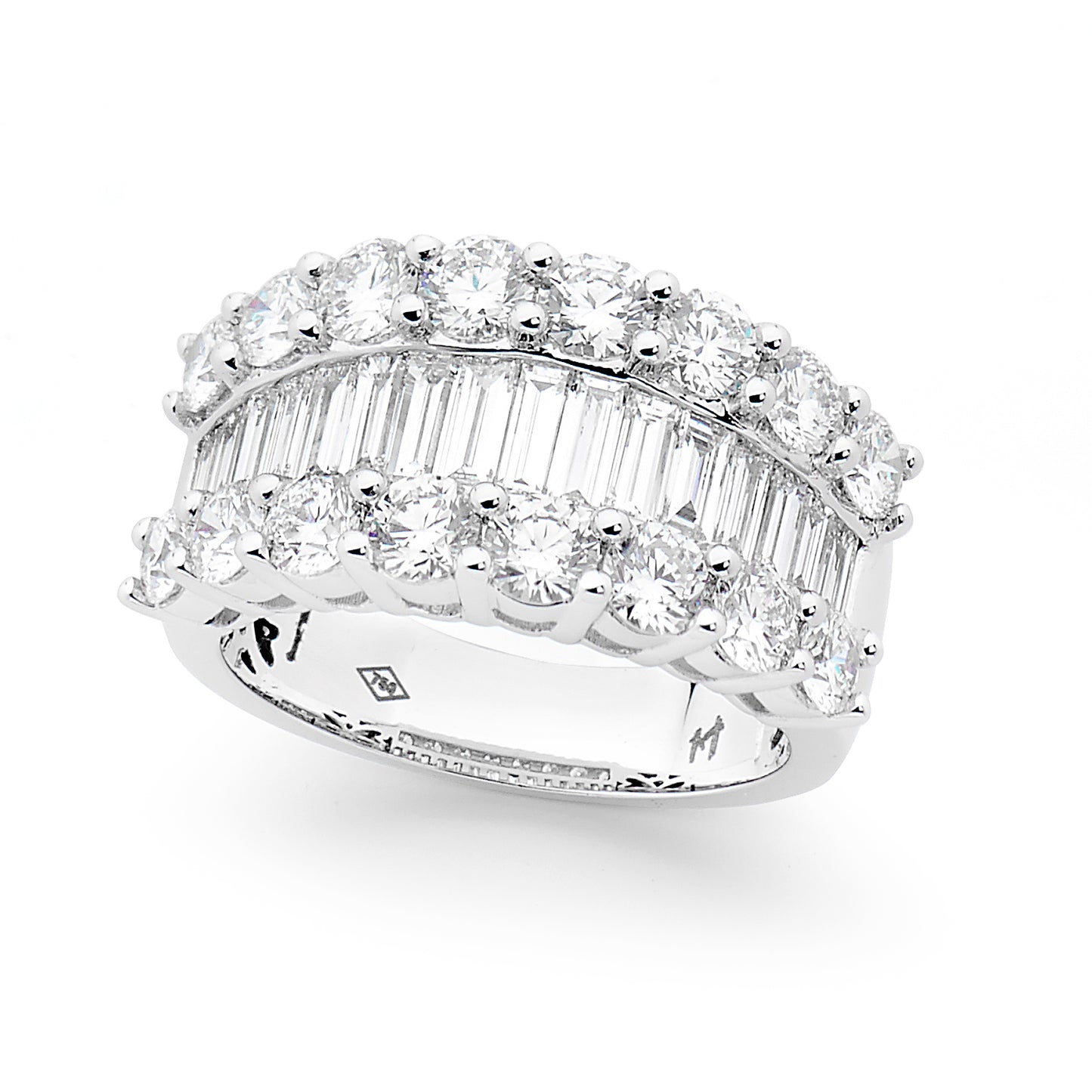 Baguette Cut Diamond Dress Ring image 1