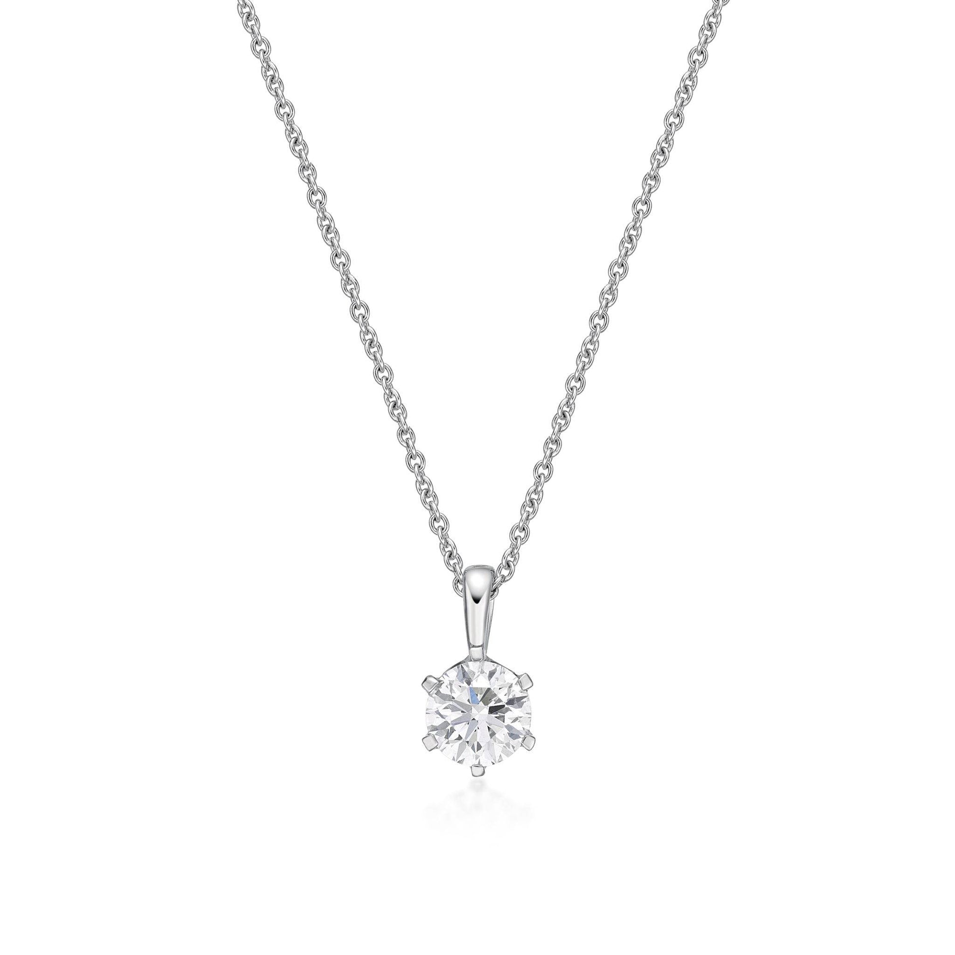 18k 0.50 Ct Diamond Pendant image 0