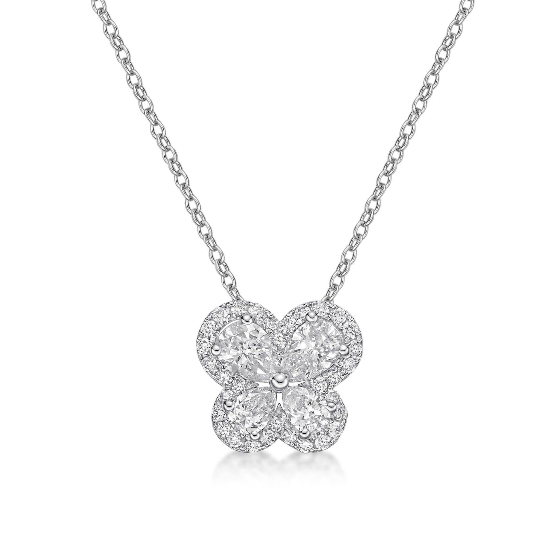 Papillon Butterfly Diamond Halo Pendant image 1