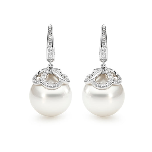 South Sea Pearl and Diamond Earrings image 0