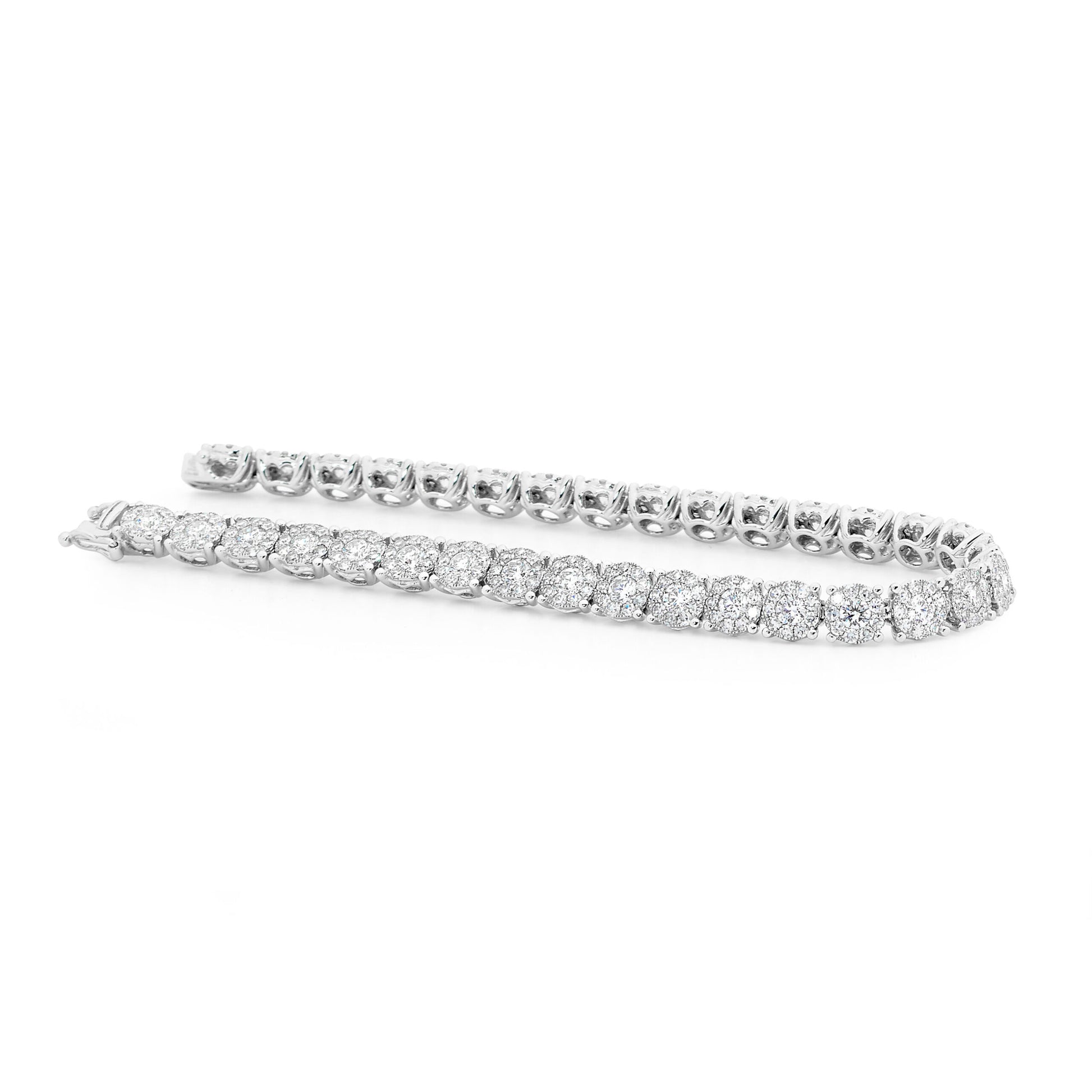 Round Brilliant Cut Diamond Tennis Bracelet image 1