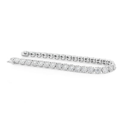 Round Brilliant Cut Diamond Tennis Bracelet image 1