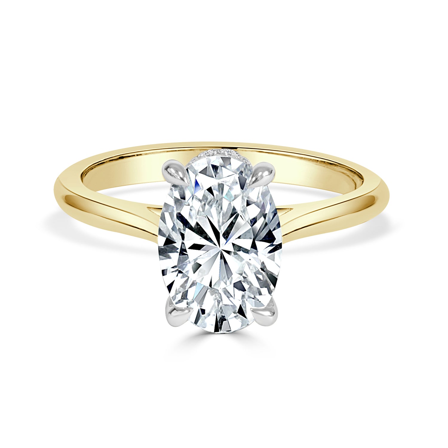 Lab Grown Oval Cut Diamond Engagement Ring image 0