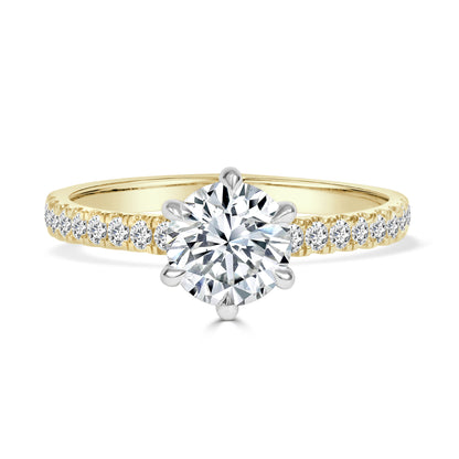 1 Carat Round Brilliant Cut Diamond Engagement Ring image 0