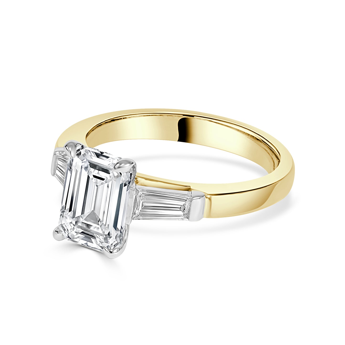 Lab Grown Emerald Cut Diamond Engagement Ring image 1