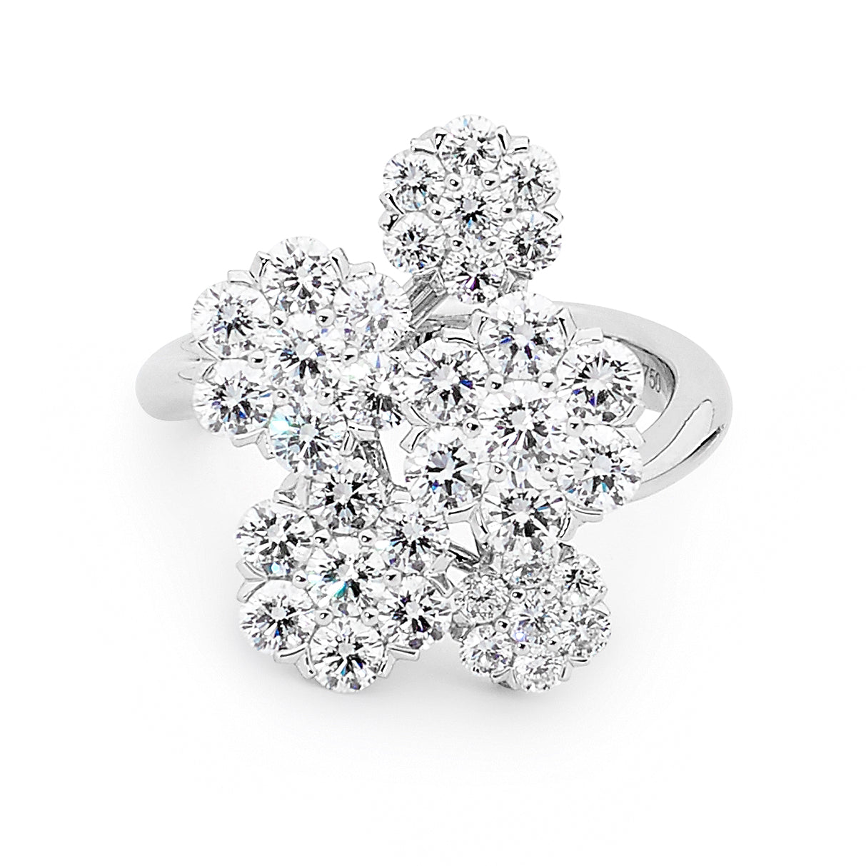 Daisy Round Brilliant Cut Diamond Dress Ring image 0
