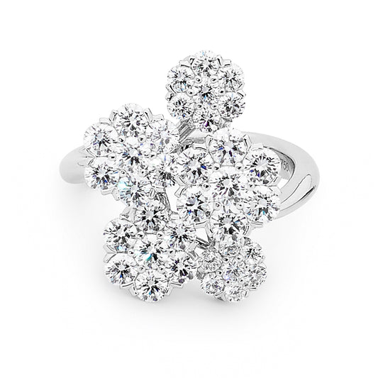 Daisy Round Brilliant Cut Diamond Dress Ring image 0