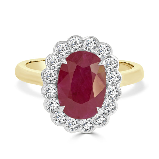 Ruby and Diamond Cocktail Ring image 0