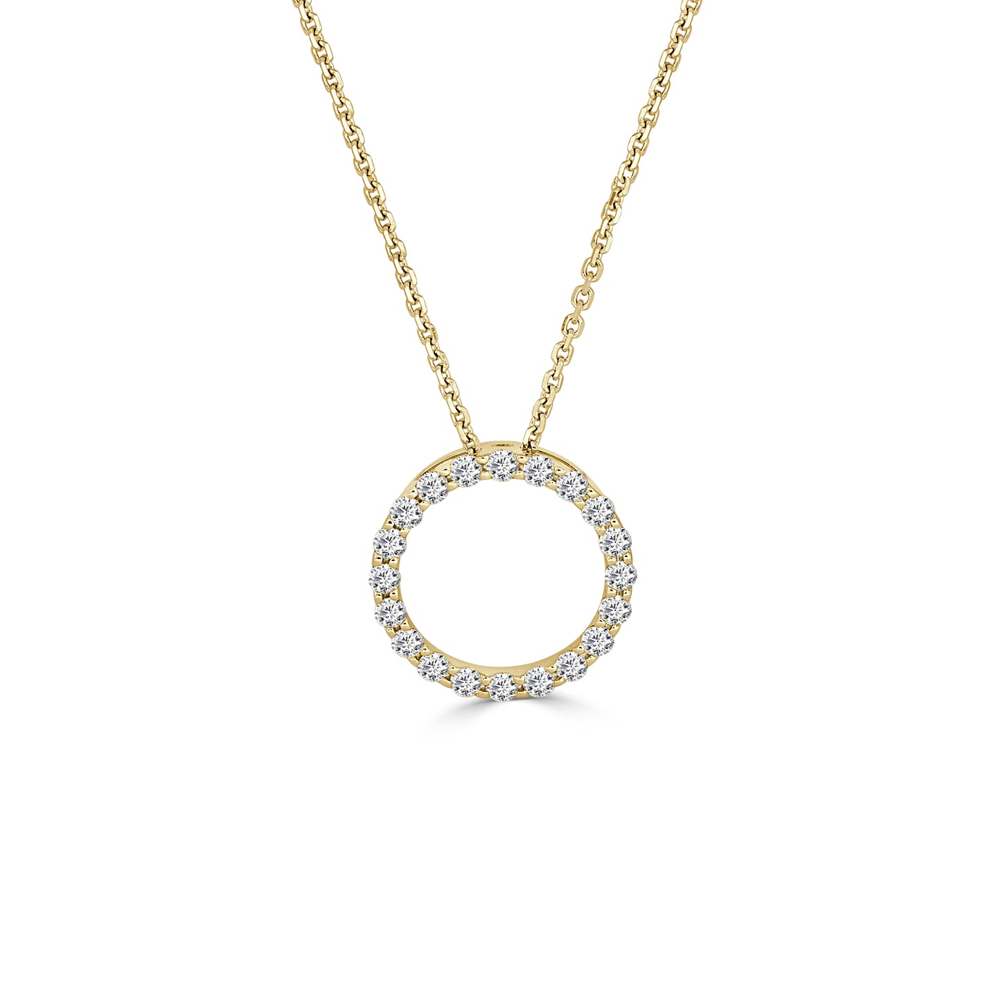 Round Brilliant Cut Diamond Circle Pendant image 1