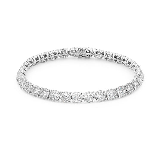 Round Brilliant Cut Diamond Tennis Bracelet image 0