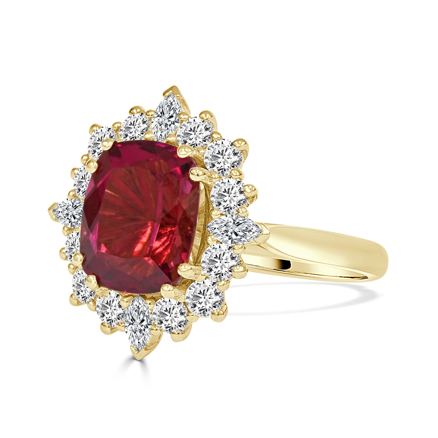 Rubellite and Diamond Dress Ring image 1