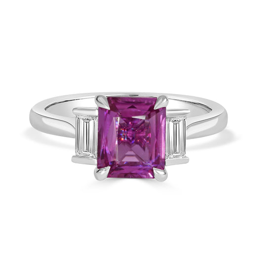 Pink Sapphire and Diamond Dress Ring