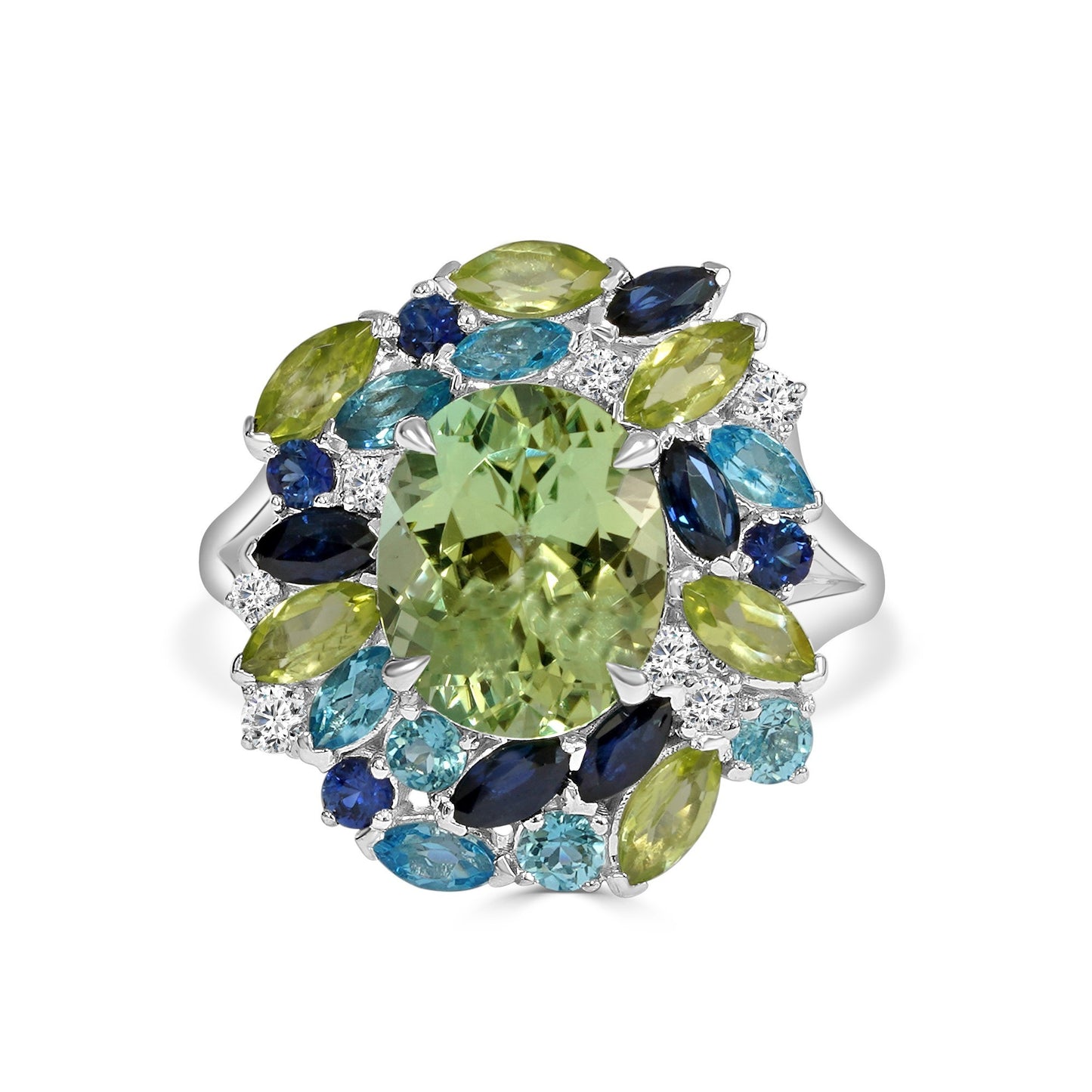 Green Tourmaline Cocktail Ring