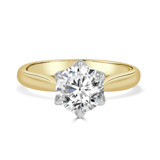 Round Brilliant Cut Lab Diamond Engagement Ring