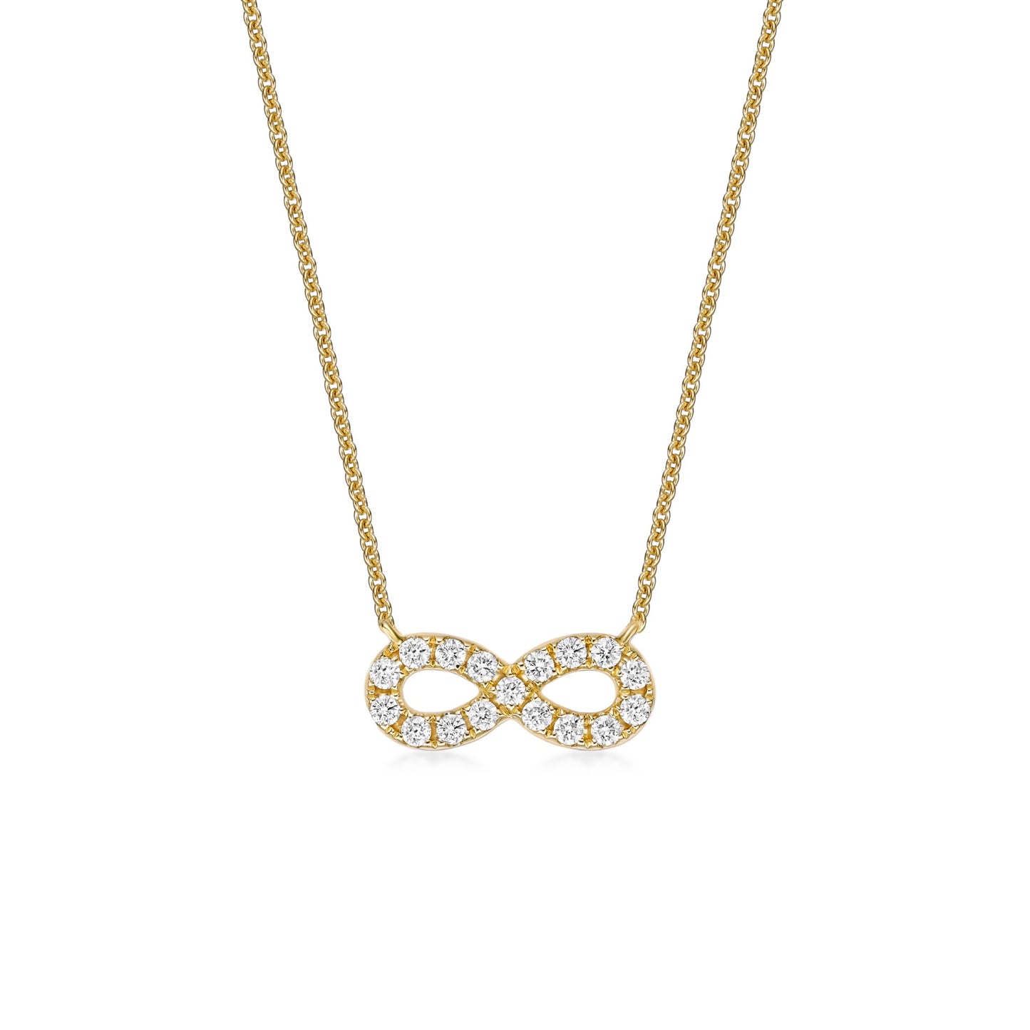 Round Brilliant Cut  Diamond Infinity Necklace image 0