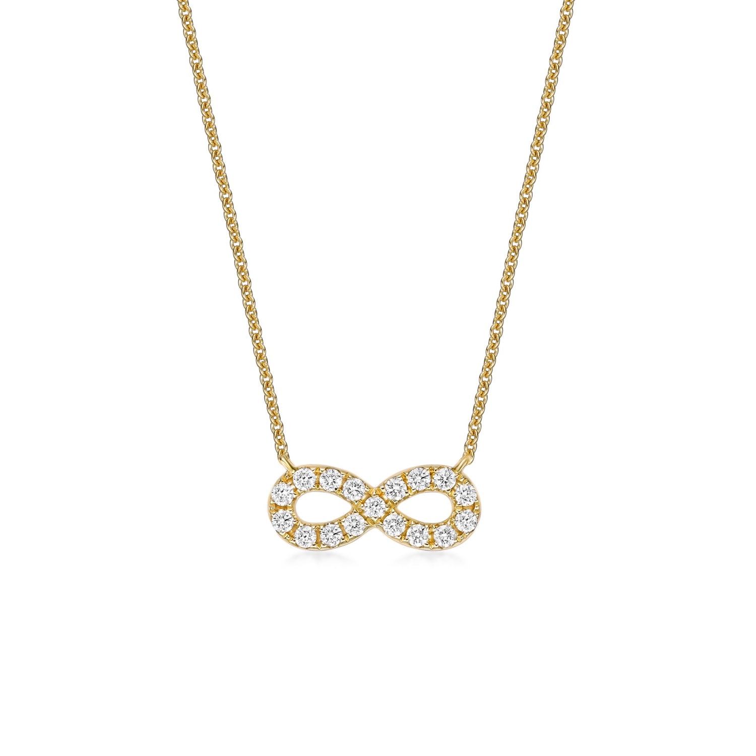 Round Brilliant Cut  Diamond Infinity Necklace image 0