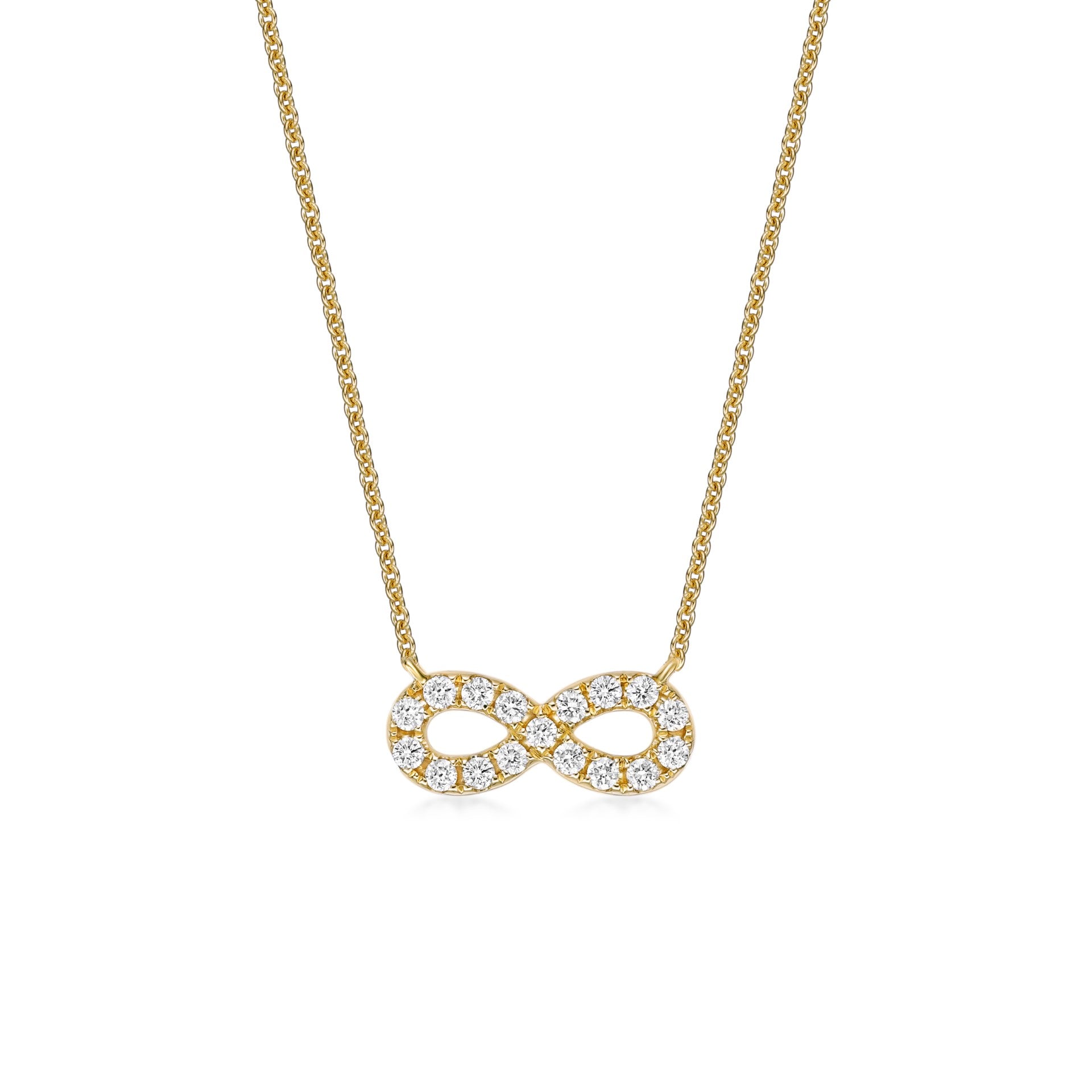 Round Brilliant Cut  Diamond Infinity Necklace image 0