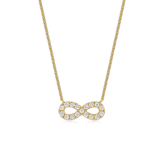 Round Brilliant Cut  Diamond Infinity Necklace image 0